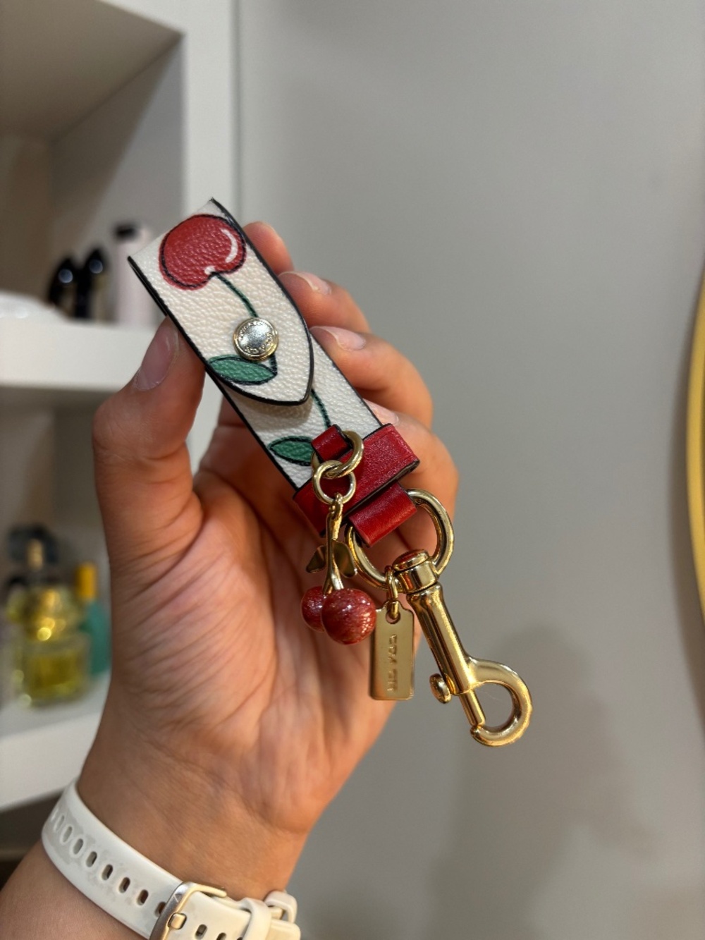 Coach Cherry Key Chain